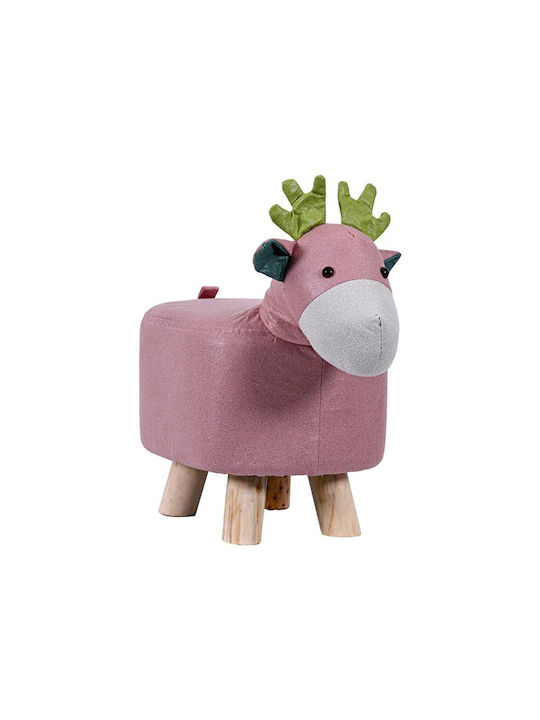 Hocker Für Das Wohnzimmer Mit Stoff Rosa 43x24x38cm