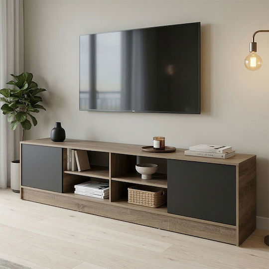 Tivia Stand TV De Podea Sonoma-Antracit 180x35x41.5cm