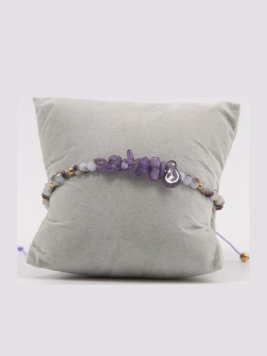 Damentrakemäßer Armband Mit Amethyst Perlen Lila