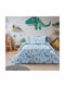 Beauty Home Σετ Παιδικό Κουβερλί Μονό με Μαξιλαροθήκη Art Σιέλ 160x230εκ.