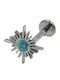 Poco Loco Titanium Turquoise Piercing Earring