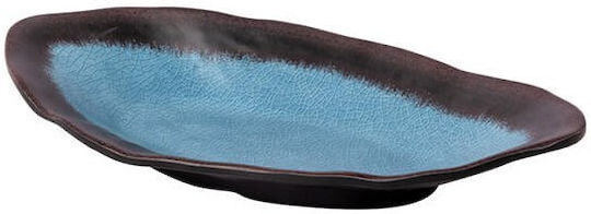 Oval Melamine Brown Serving Platter 27.8x14cm