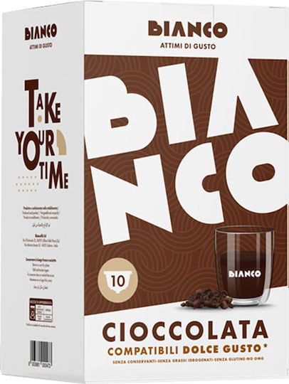 Bianco Capsule Ciocolată Compatibile cu Mașină Dolce Gusto 10buc