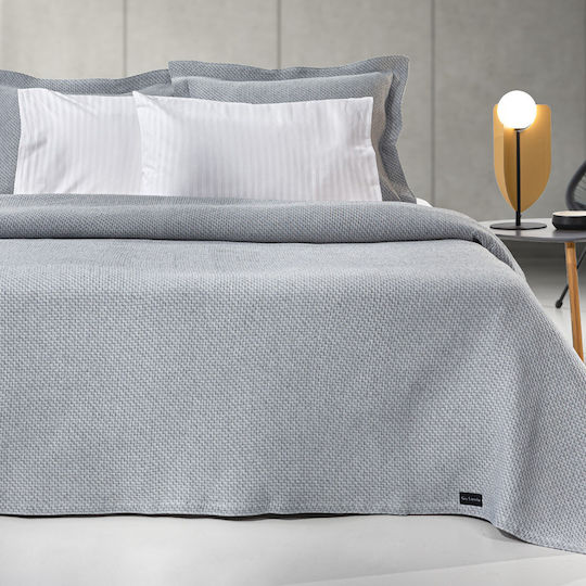 Guy Laroche Slalom Pique Blanket Set Double 245x260cm Anthracite