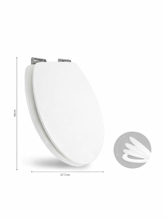 Landsh Καπάκι Λεκάνης Soft Close Πλαστικό 37.7x37.7cm Λευκό Landsh Καπάκι Λεκάνης Soft Close Πλαστικό 37.7x37.7cm Λευκό