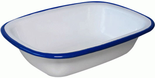 Raki Retro Aluminum Baking Pan with Enamel Interior Coating