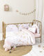 Nima Little Crib Bumper Classic Inside Pink 40cm