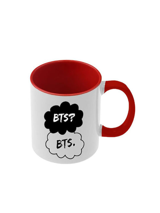 Κούπα Kpop Bts Κόκκινη Λαβή Εσωτερικό