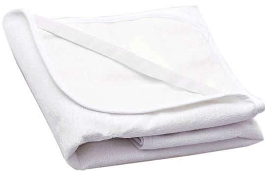 BabyMam Protecție Impermeabilă Pentru Patut Albă Cu Furtunuri 120x60cm