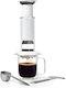 Aeropress Premium Gerät Für Die Zubereitung Von Kaffee Glas Rostfreier Stahl & Aluminium Dreifache Maschine Weiß