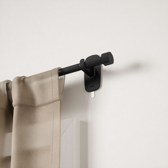 Umbra Bară Pentru Perdele Metalică Pliabilă Cappa Simplă 71-121cm Neagră