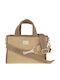 Leder Damen Handtasche Wildleder Beigefarbe