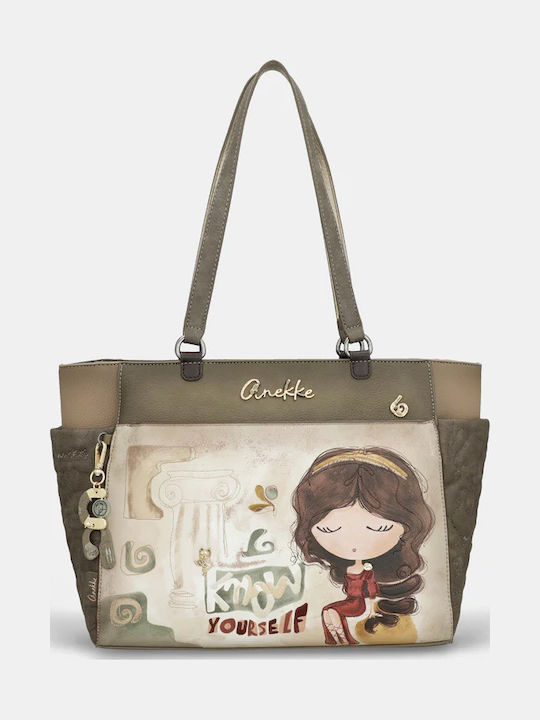 Damen Handtasche Tote Handtasche Khaki