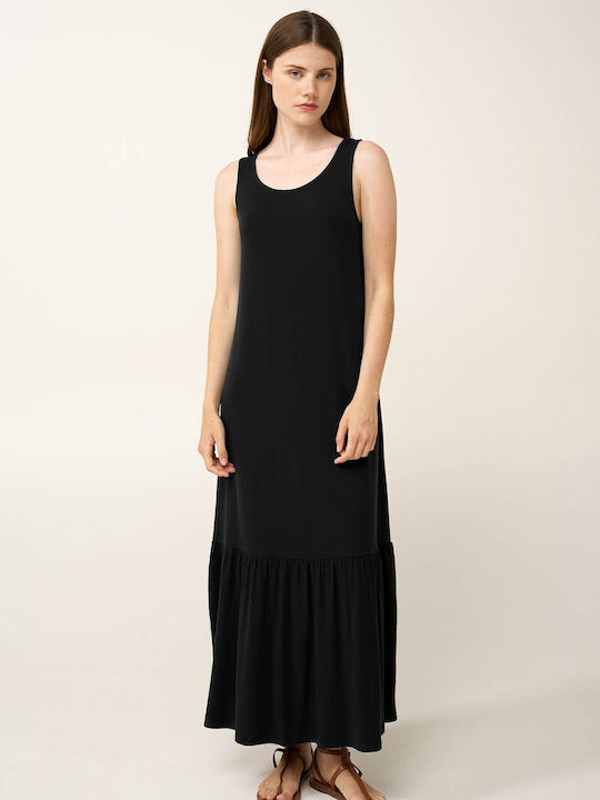 Sommer Maxi Damenkleid Schwarz