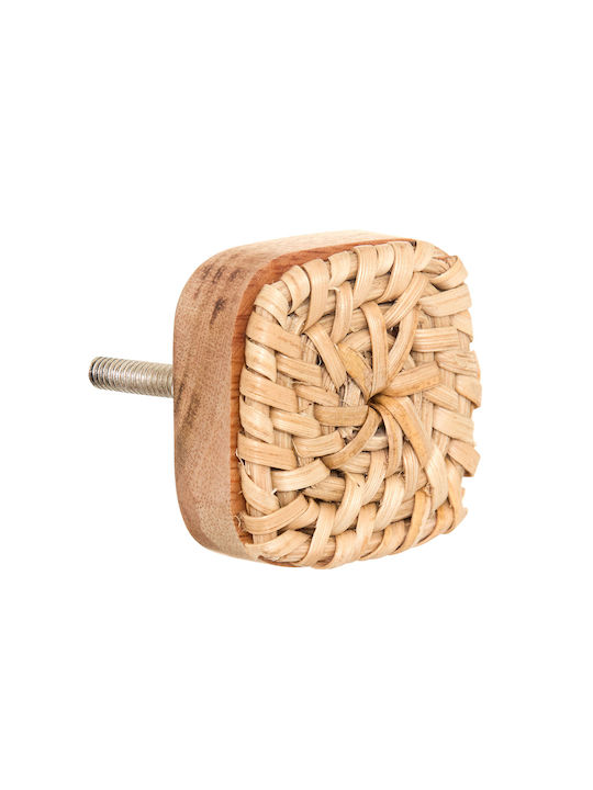 As Sylla Πόμολο Επίπλου από Ξύλο σε Μπεζ Χρώμα Φ3.8mm 214922 2τμχ