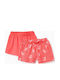Kids Shorts Bermudas Denim Coral 2 Pieces