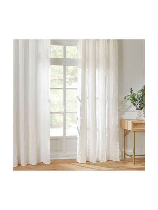 Curtain with Grommets Noa White 140x240cm