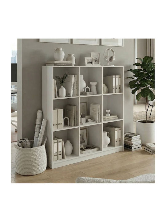 Библиотека Gridea Бяла 119.5x30x121см