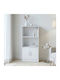 Bookcase Tekaro White 60x30x120cm