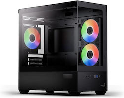 Aerocool P300D Digi-G-BK-v1 Геймърска Мини Кула с Страничен Прозорец Aerocool P300D Digi-G-BK-v1 Геймърска Мини Кула с Страничен Прозорец