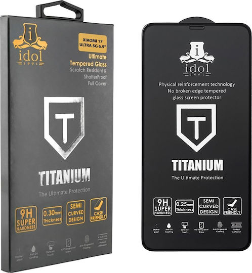 Idol 1991 0.25mm Full Glue Tempered Glass Μαύρο (Xiaomi 17 Ultra)