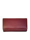 Kleines Leder Damenbrieftasche mit RFID Rot