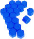19 Mm Blue Screw Caps 20 Pcs Installation Removal