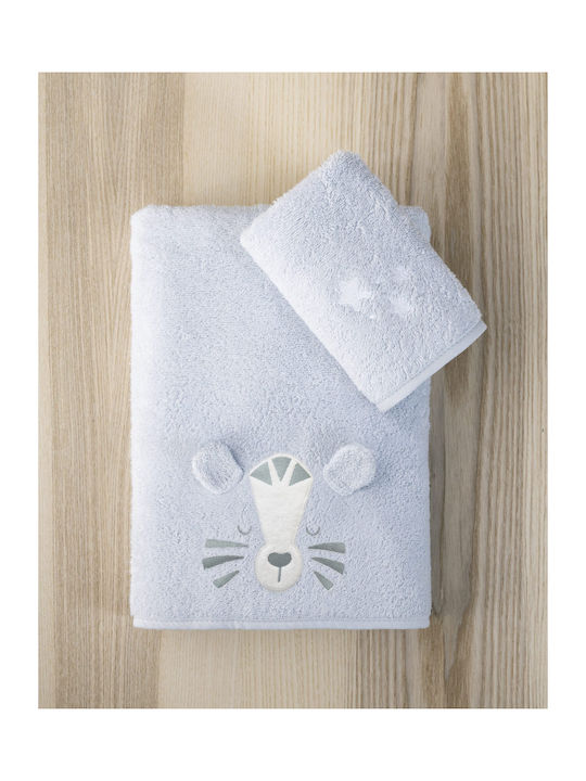 Nima Set Baby- & Kinderhandtücher 2 Stück Blau Gewicht 400gr/m²