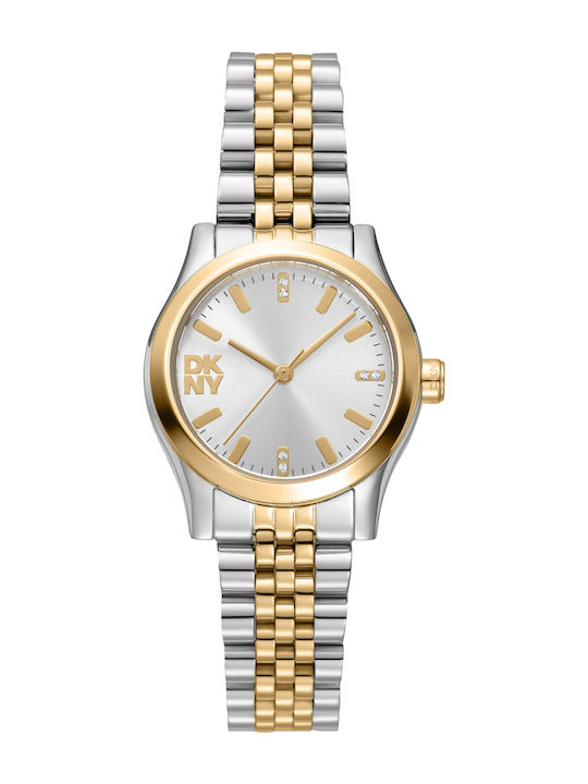 DKNY Womens Watch 28mm Battery with Gold Metal Bracelet
