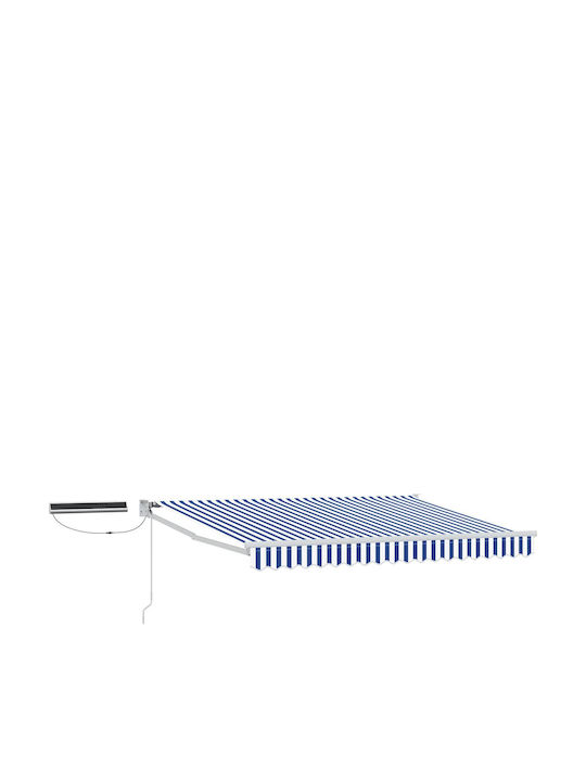 vidaXL Sideway Terrace Tent Blue 3x2.5m