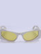 GCDS Unisex Sunglasses With White Frame And Yellow Lens GD0022 21E