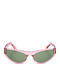 GCDS Unisex Sunglasses With Pink Frame And Green Lens GD0024 72N