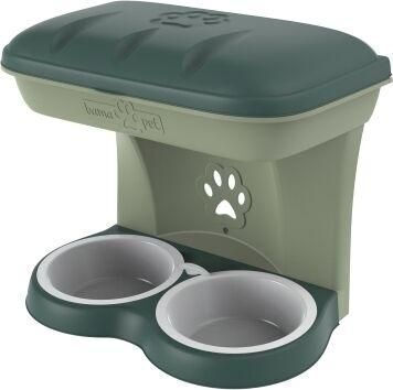 Bama Bama Μπολ Φαγητού για Hund 2x 2.2lt σε Grünes Farbe