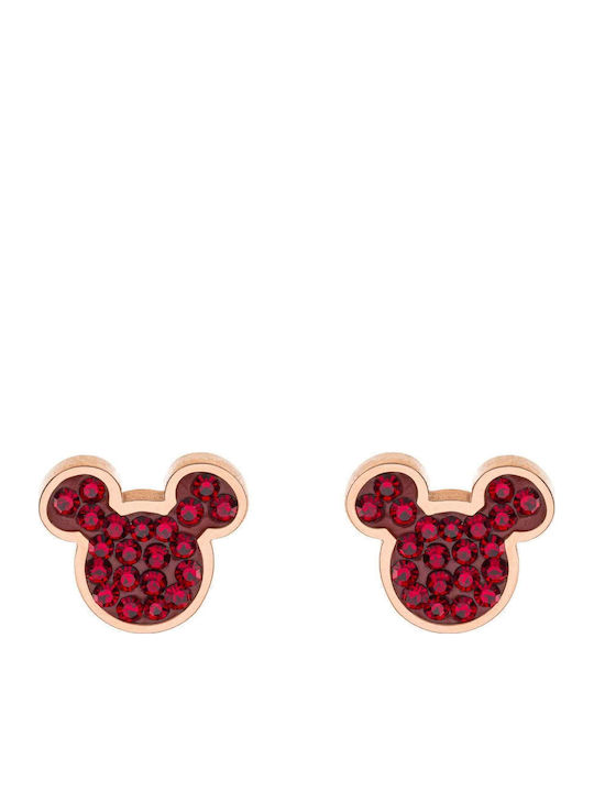 Disney Mickey Mouse Kids Stud Earrings with Stones Made of Steel