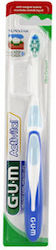 GUM Activital Ultra Compact Periuță de Dinți Soft Albă cu Detalii Bleu GUM Activital Ultra Compact Periuță de Dinți Soft Albă cu Detalii Bleu