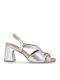 Damen Sandalen Anatomisch Silber
