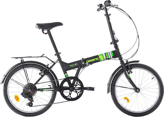 Orient Easy 20" 2024 Μαύρο Σπαστό Ποδήλατο Πόλης με 6 Ταχύτητες