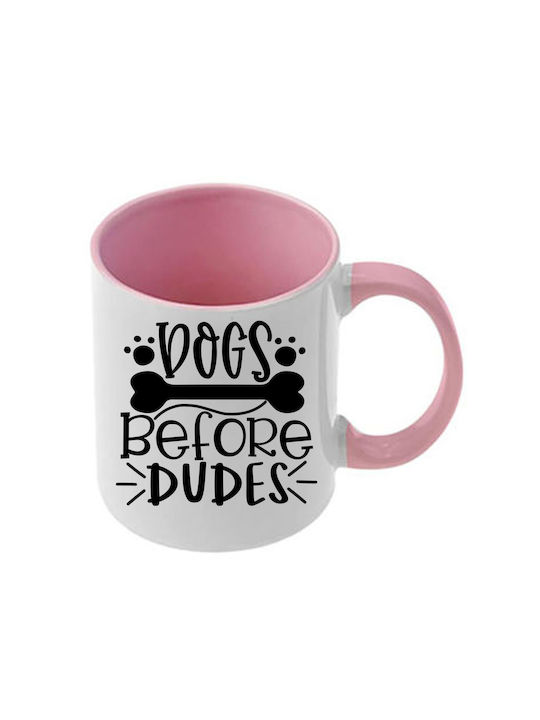 Κούπα Dogs Ροζ Λαβή Εσωτερικό