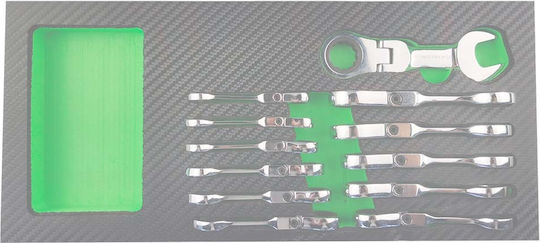 German Polygon Wrench Ratchet Ring Mini Flexible Head 9mm Jbm Jbm-15329