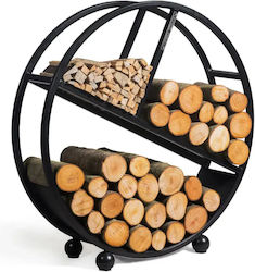 CookKing Diego Wooden Firewood Storage Shelf