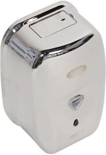 Limpio Dozator De Săpun Lichid Limpio Sd120 Cu Senzor Montat Pe Perete Oțel Inoxidabil Finisaj Crom Capacitate 1200 Ml Multicolor