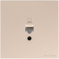 Detech De-9225-61 Socket Rj-45 F Cat.5e Gold-colored Detech De-9225-61 Socket Rj-45 F Cat.5e Gold-colored
