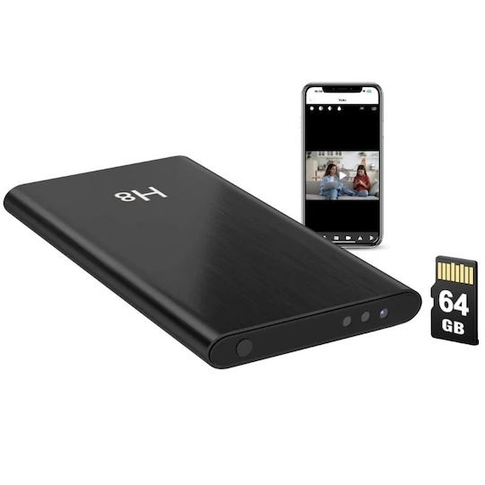 Cameră Ascunsă Baterie Externă Iuni H8 Full HD 64GB 5000mAh Wi-Fi Viziune Nocturnă Detectare Mișcare