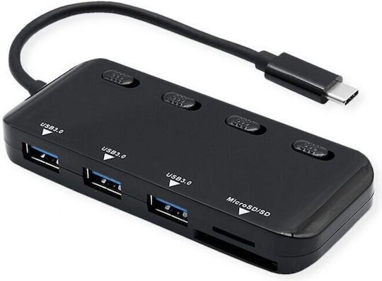 Roline USB Хъб с 4 Порта USB 3.2 с USB-C Връзка