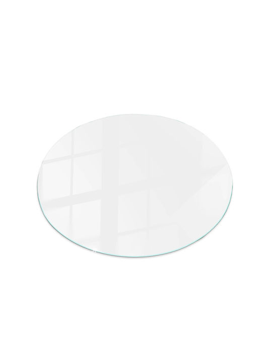 Tulup Кръгла Повърхност На Масата От Бяло Стъкло 50x50см 010010820100000019042