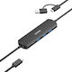 Unitek Hub USB-C 10Gbps Transfer Date 3 Porturi USB-A U1344a