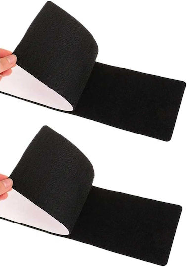 Set 2 Suporturi Plăcuță de Înmatriculare Velcro Adeziv Pe Ambele Părți Fără Ramă Invizibil Universal 50 X 10 Cm Negru