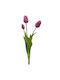 Edg Buchet De Lalele Artificiale Decorative Mov 3 Bucăți 48 Cm