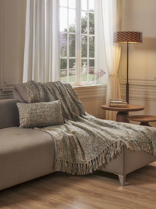 Hauz Sofa Throw 2 Seater Jacquard 180x230cm Multicolour