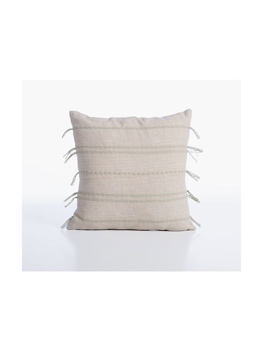 Nef-Nef Homeware Μαξιλάρι Καναπέ Bleeze από 100% Βαμβάκι Natural/mint 45x45εκ.
